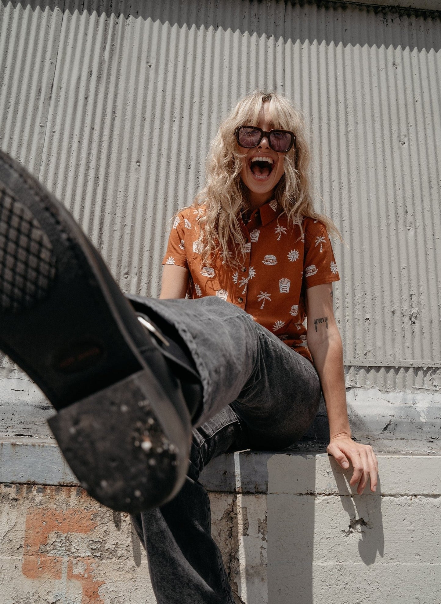 Take It Greasy Women's Button-Up Top - Premium from Pyknic - Just $48! Shop now at ZLA