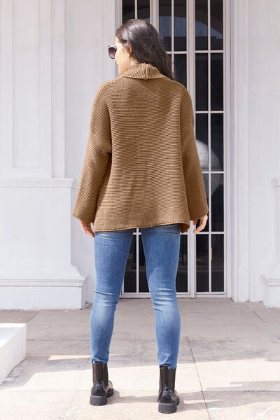 Tied Open Front Long Sleeve Cardigan - Premium from Trendsi - Just $37! Shop now at ZLA