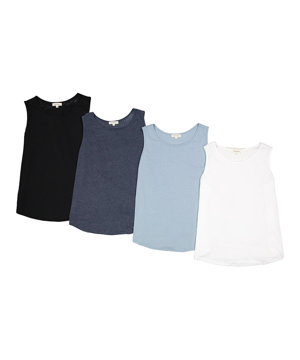 Urban Diction 4 Pack Scoop Neck Tri-Blend Sleeveless Tank Plus Size - Premium from Wonderful And Young - Just $30.99! Shop now at ZLA
