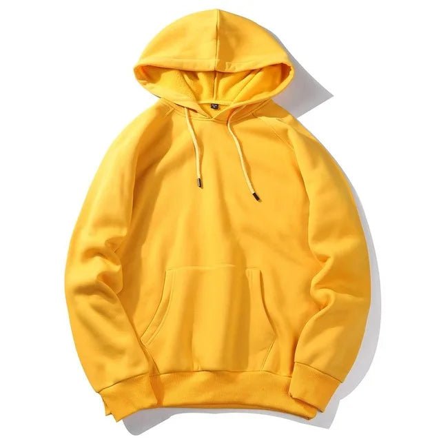 Warm Fleece Hoodies Men Sweatshirts 2021 New Spring Autumn Solid White Color Hip Hop Streetwear Hoody Man's Clothing EU SZIE XXL - Premium from ZLA - Just $13.98! Shop now at ZLA