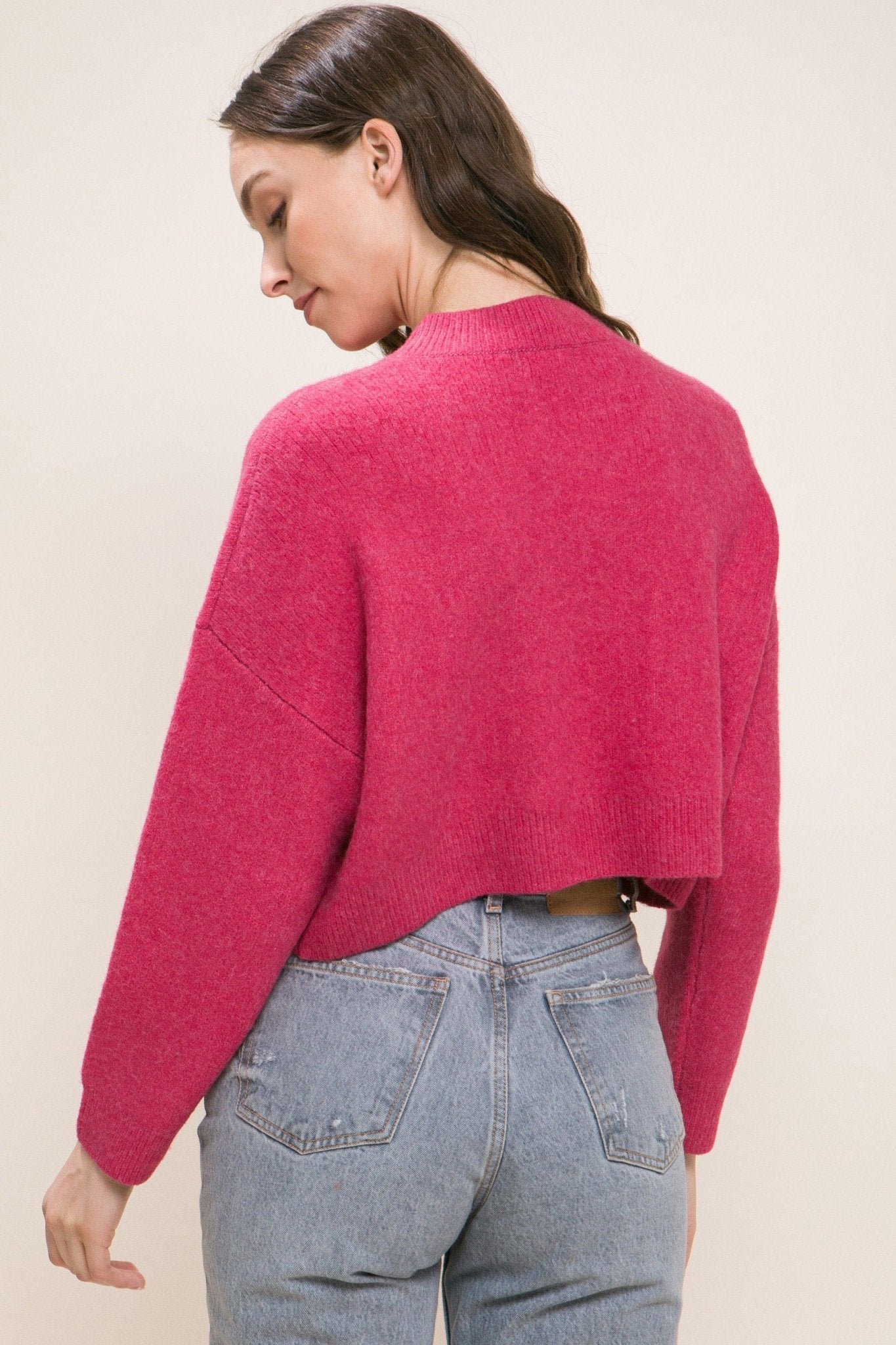 Wool Blend Cropped Sweater Top - Premium from ZLA - Just $27.50! Shop now at ZLA