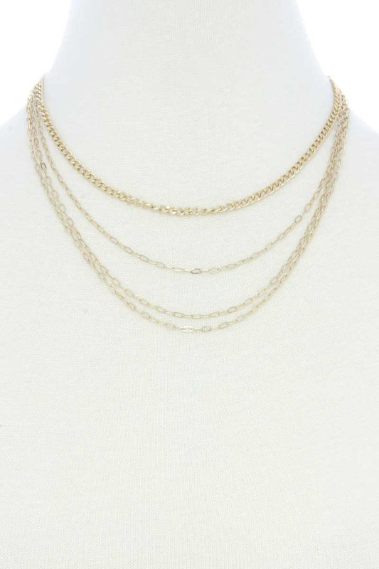 4 Layer Metal Necklace - ZLA