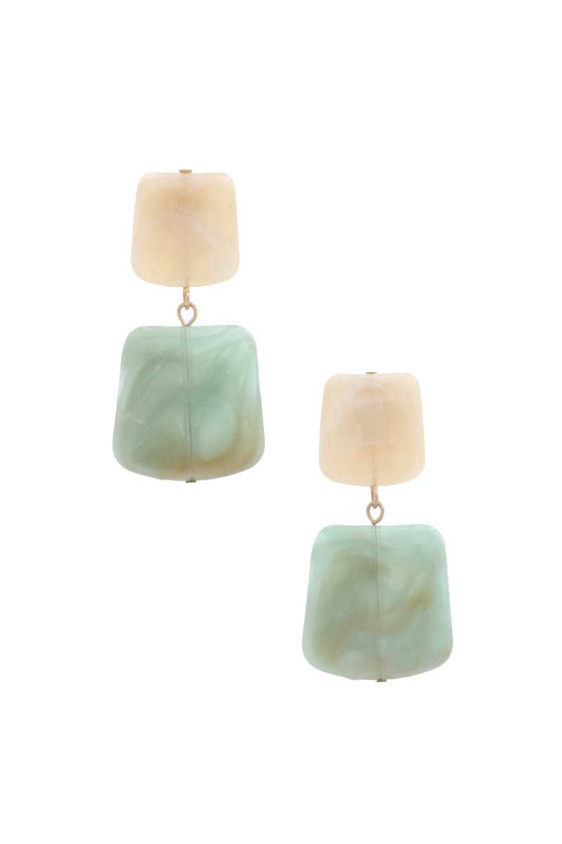 Acetate Resin Square Drop Earring - ZLA