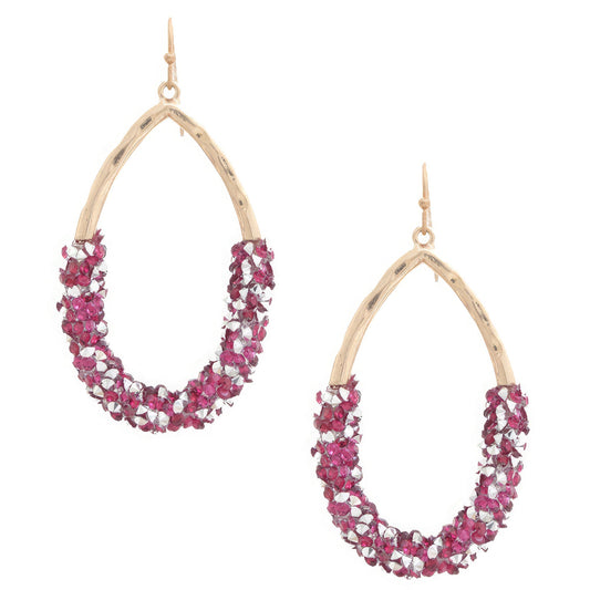 Beaded Teardrop Dangle Earring - ZLA