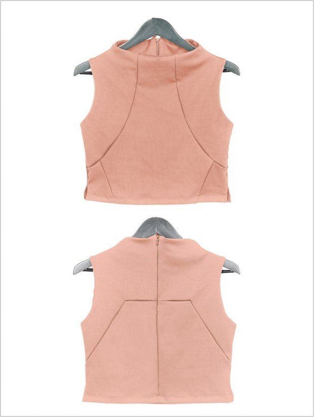 Cantaloupe Coral Victoria Crop Top - Premium  from Cotton Canary - Just $44! Shop now at ZLA