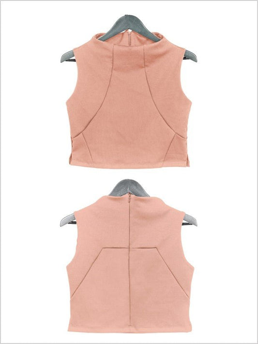 Cantaloupe Coral Victoria Crop Top - Premium  from Cotton Canary - Just $44! Shop now at ZLA