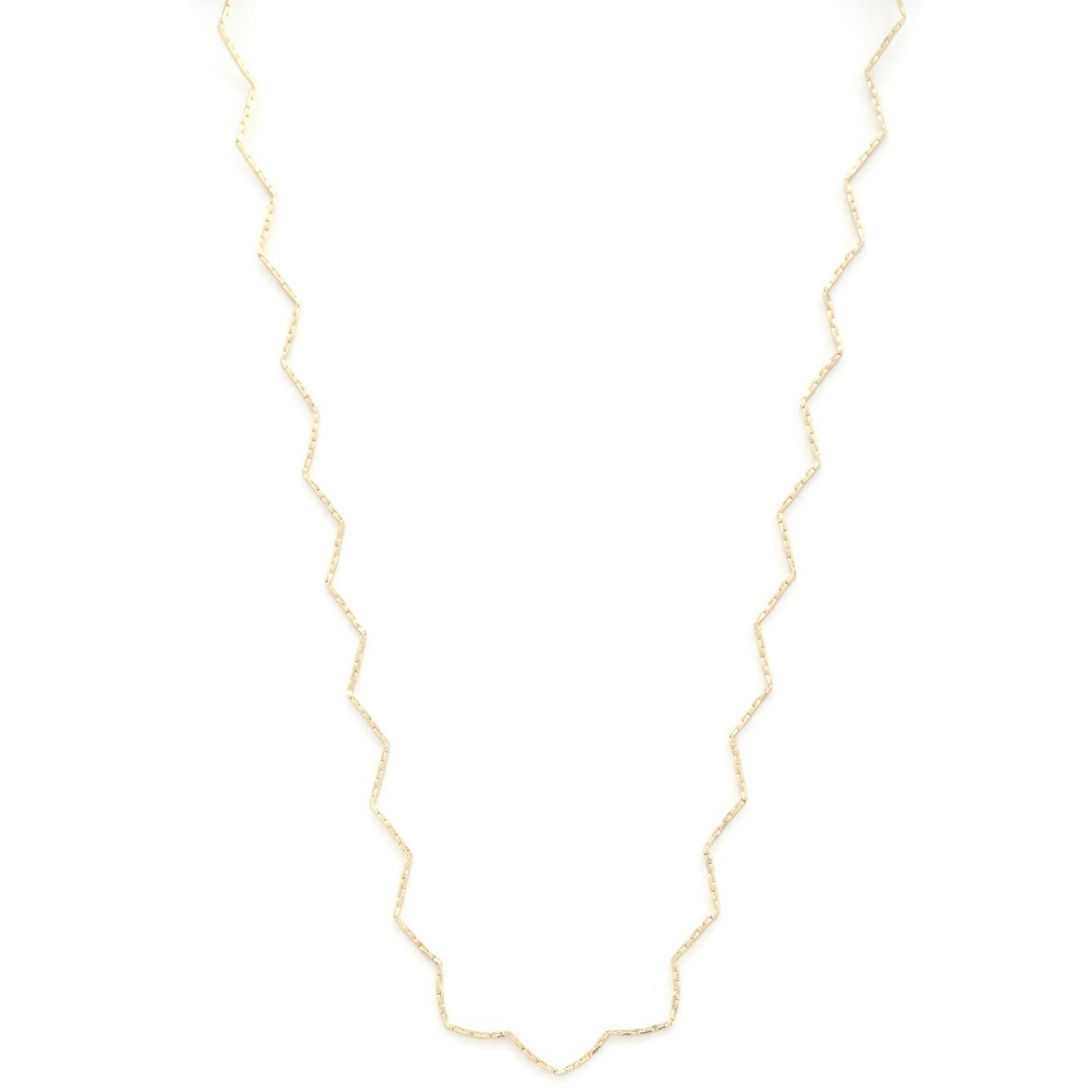 Chevron Pattern Metal Necklace - ZLA