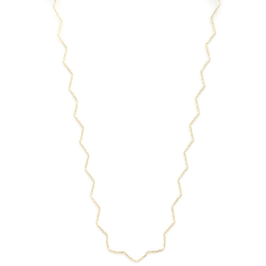 Chevron Pattern Metal Necklace - ZLA