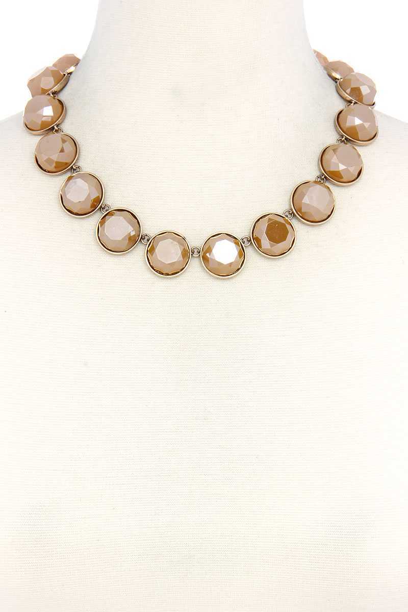 Circle Bead Short Necklace - ZLA