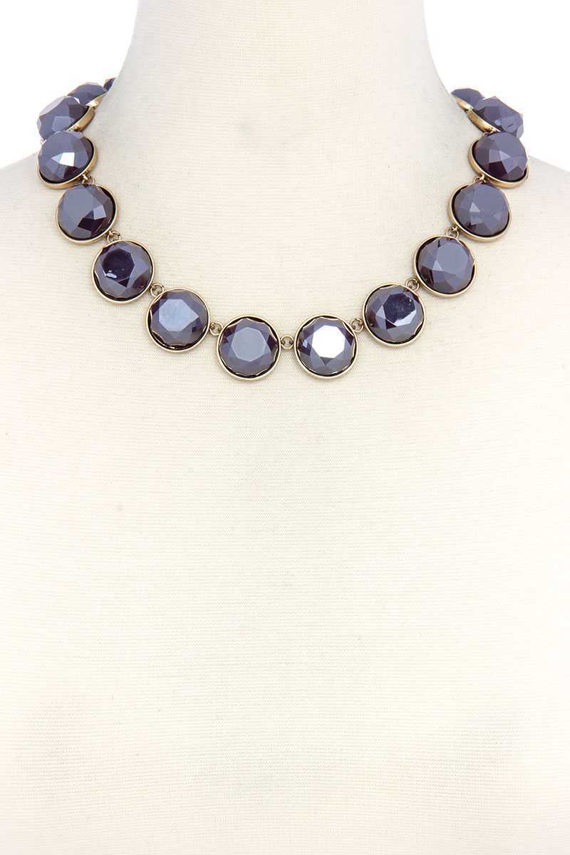 Circle Bead Short Necklace - ZLA