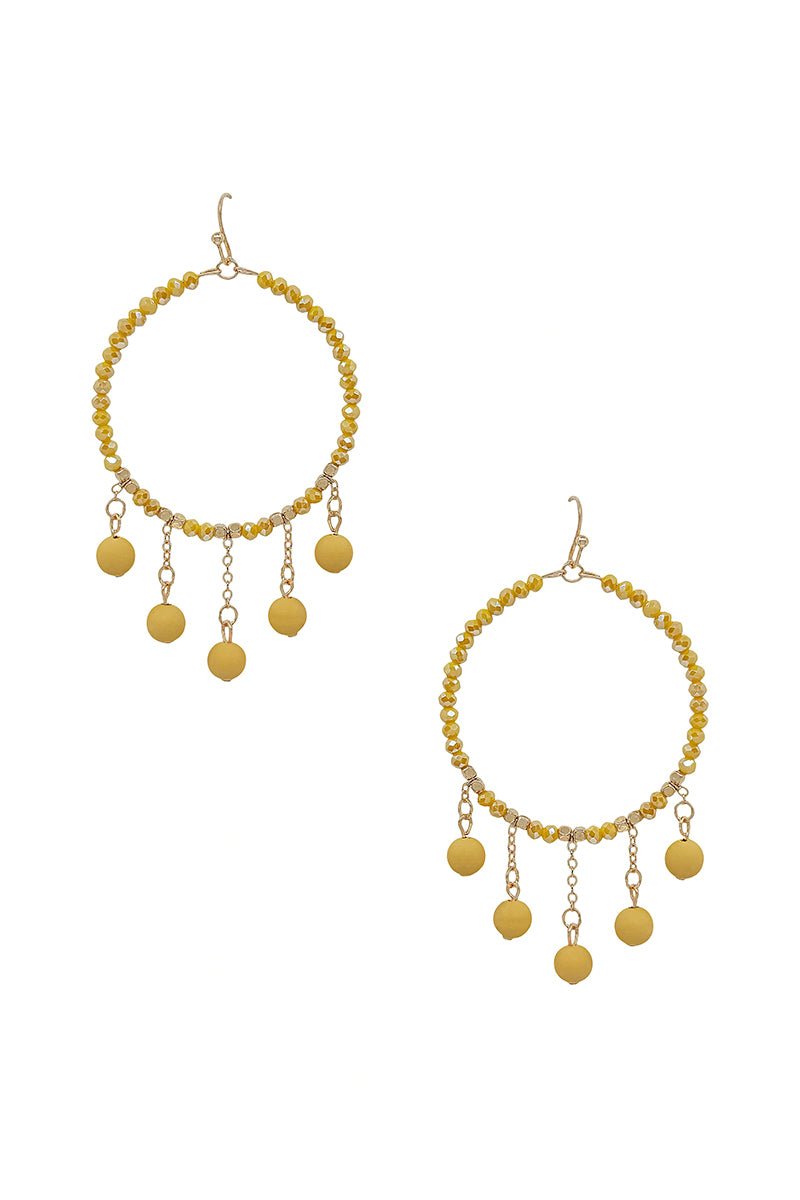 Clay Ball Charm Round Beads Earring - ZLA