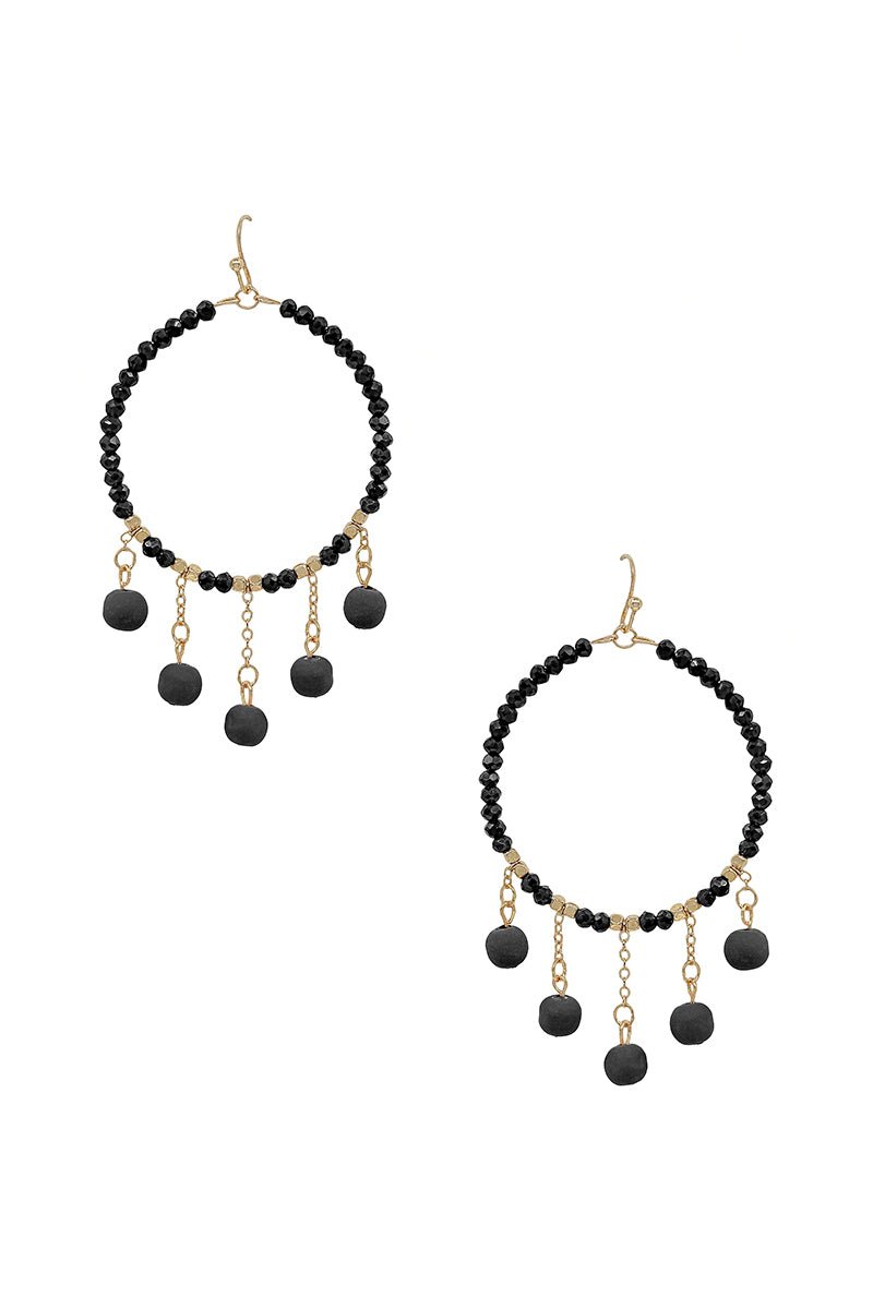 Clay Ball Charm Round Beads Earring - ZLA