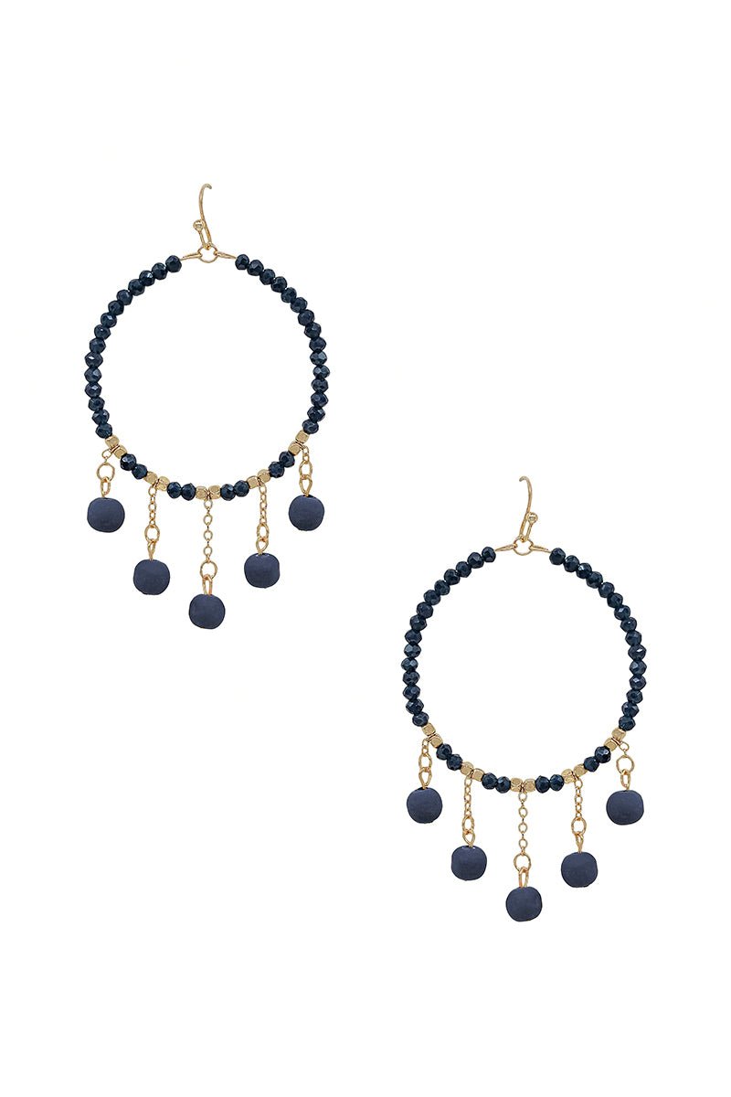 Clay Ball Charm Round Beads Earring - ZLA