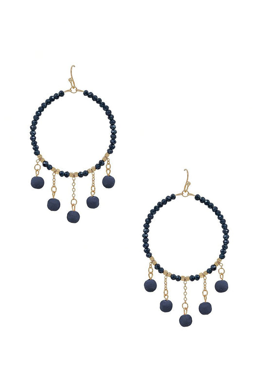 Clay Ball Charm Round Beads Earring - ZLA