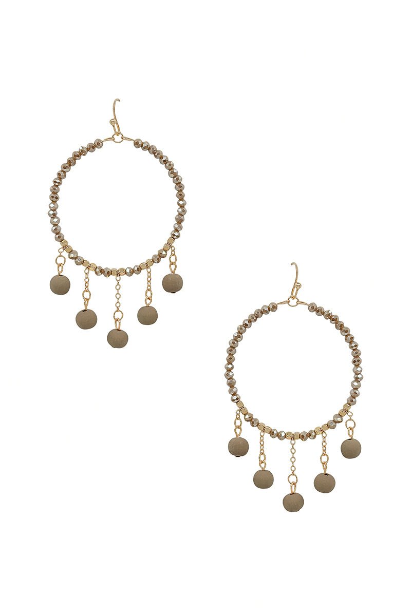 Clay Ball Charm Round Beads Earring - ZLA