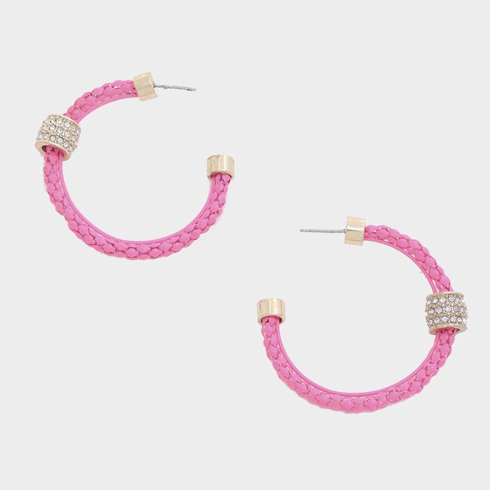 Color Texture Hoop Earring - ZLA