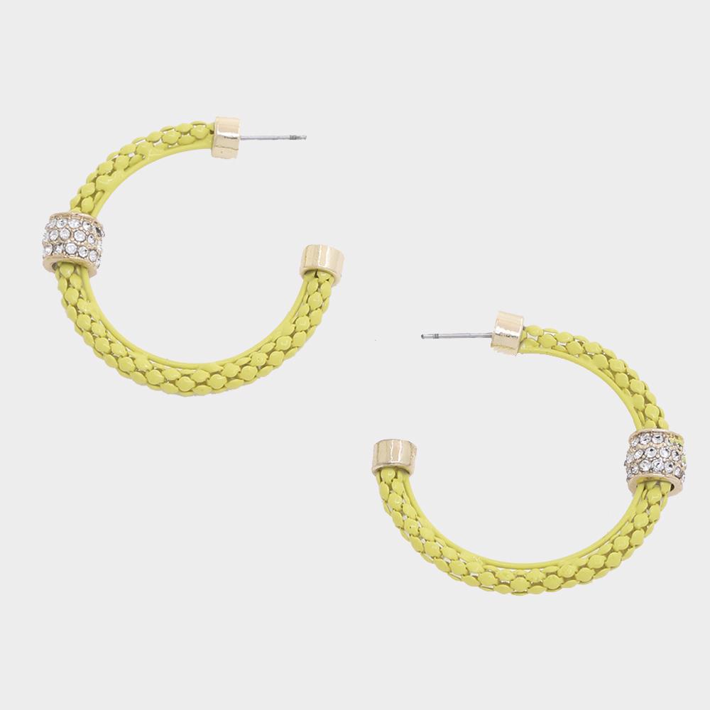 Color Texture Hoop Earring - ZLA