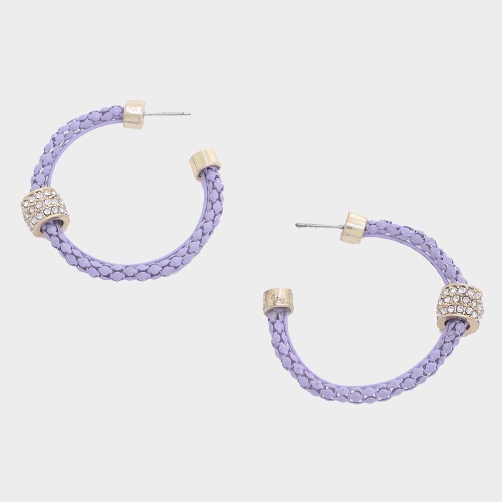 Color Texture Hoop Earring - ZLA