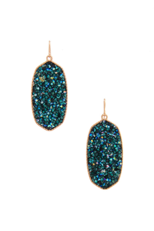 Dainty Bead Oval Dangle Earring - ZLA