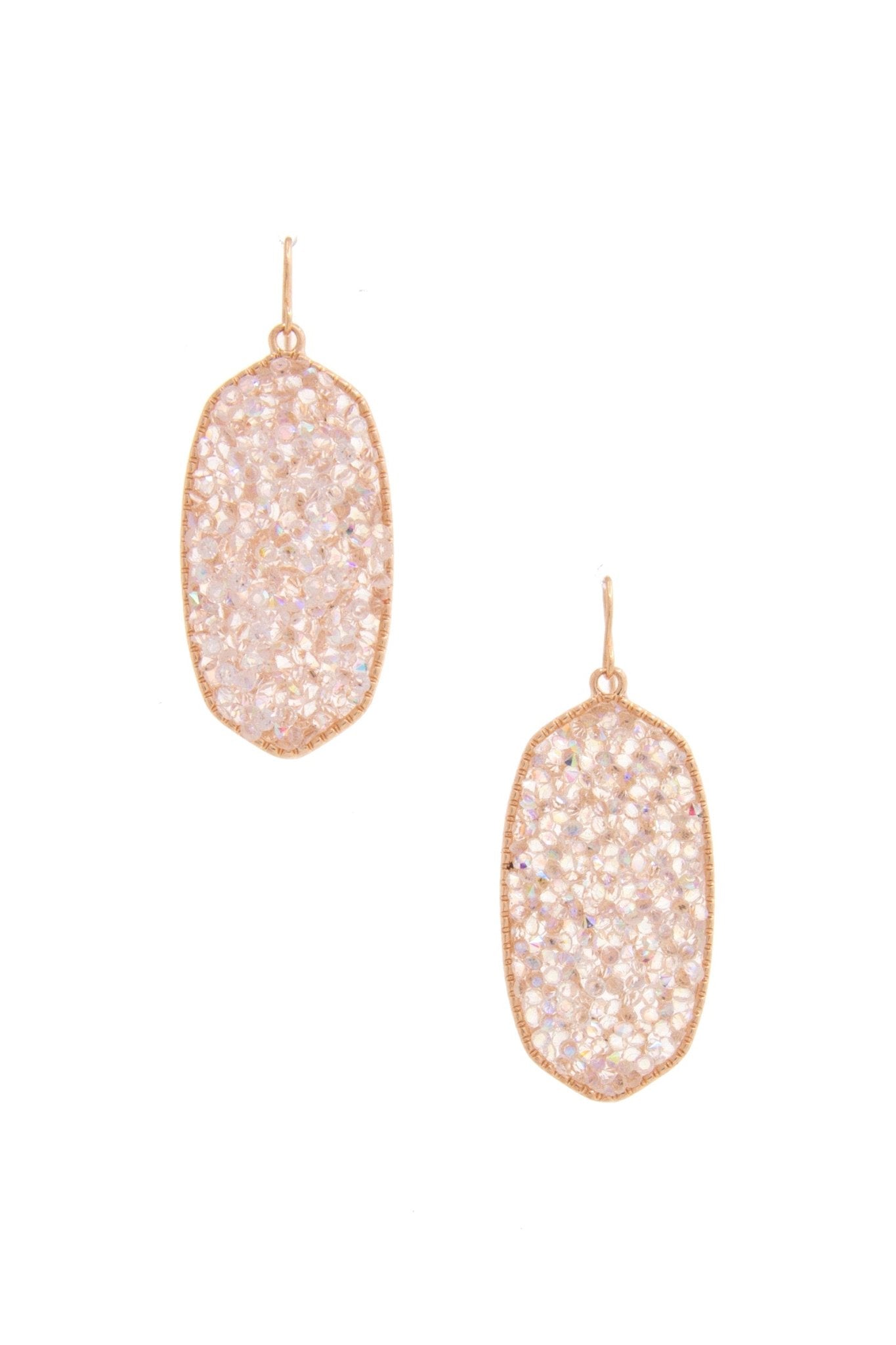 Dainty Bead Oval Dangle Earring - ZLA