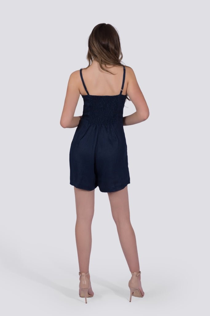 Delphine Romper | Navy - Premium  from Poème Clothing - Just $133.61! Shop now at ZLA
