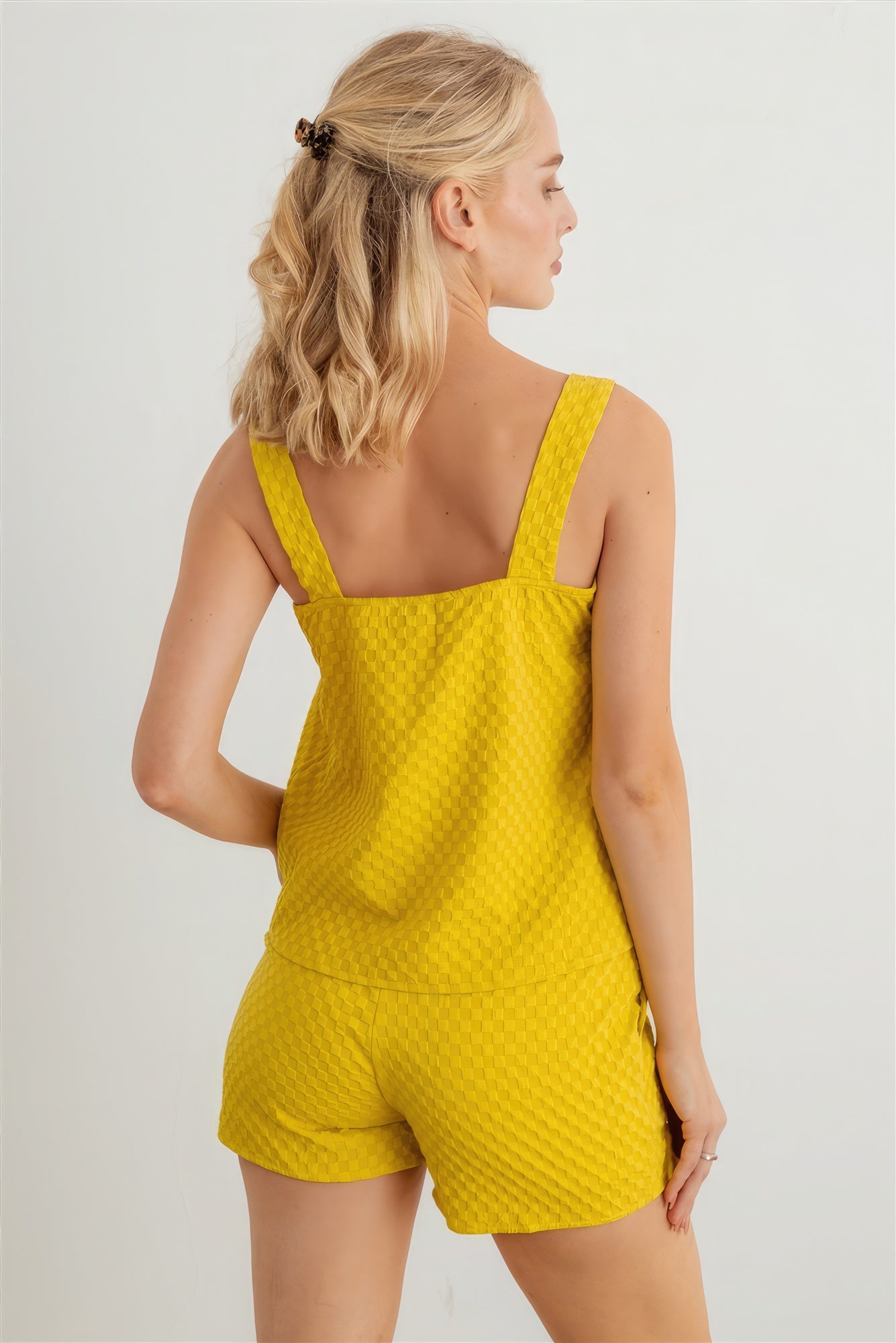 Dijon Textured Sleeveless Flare Top & High Waist Two Pocket Shorts Set - Premium  from ZLA - Just $33.50! Shop now at ZLA