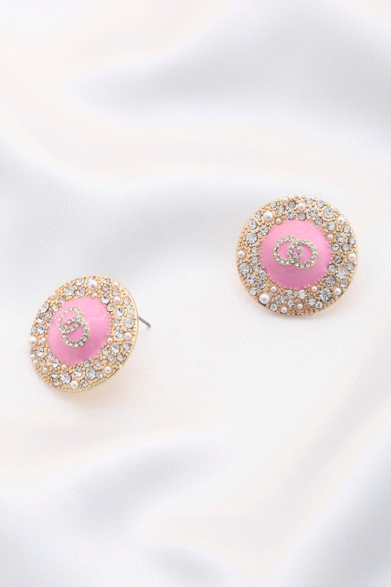 Double Circle Round Metal Earring - ZLA