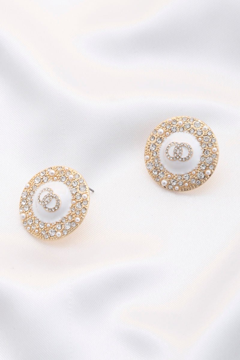 Double Circle Round Metal Earring - ZLA