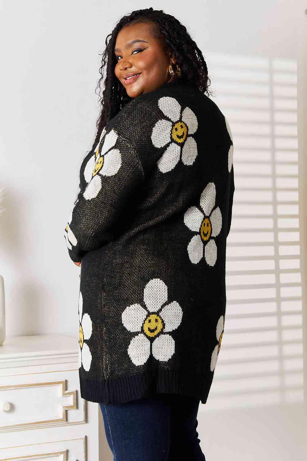Double Take Floral Button Down Longline Cardigan - Premium  from Trendsi - Just $34! Shop now at ZLA