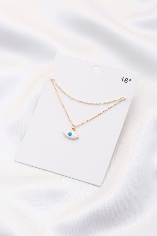 Eye Charm Layered Necklace - ZLA
