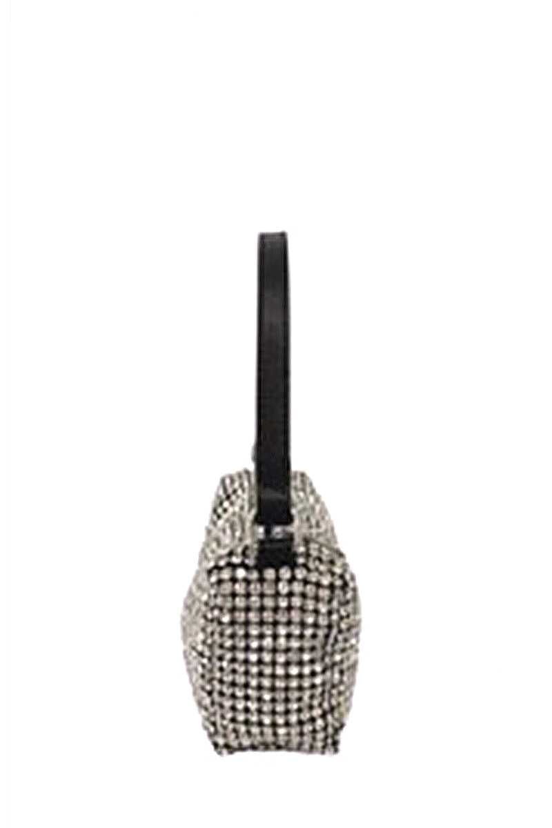 Fashion Chic Rhinestone Handle Clutch Bag - ZLA