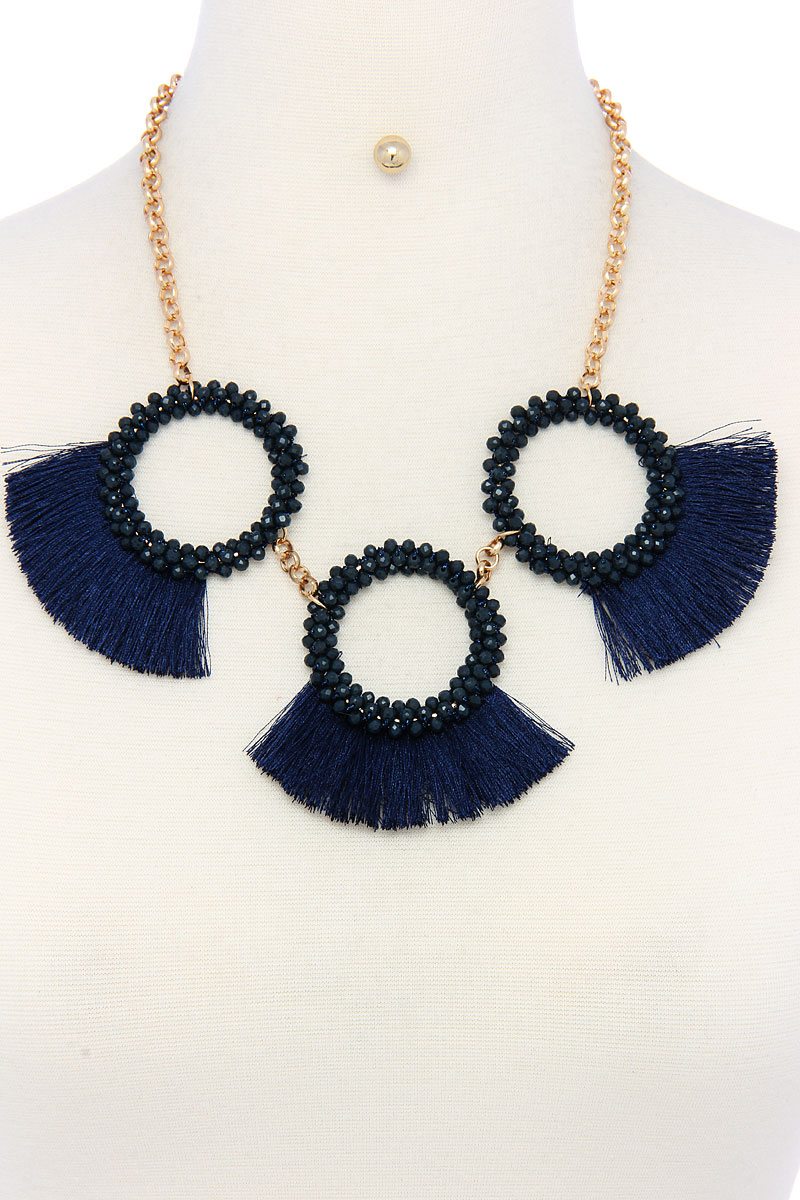 Fashion chunky stylish necklace and earring set - ZLA