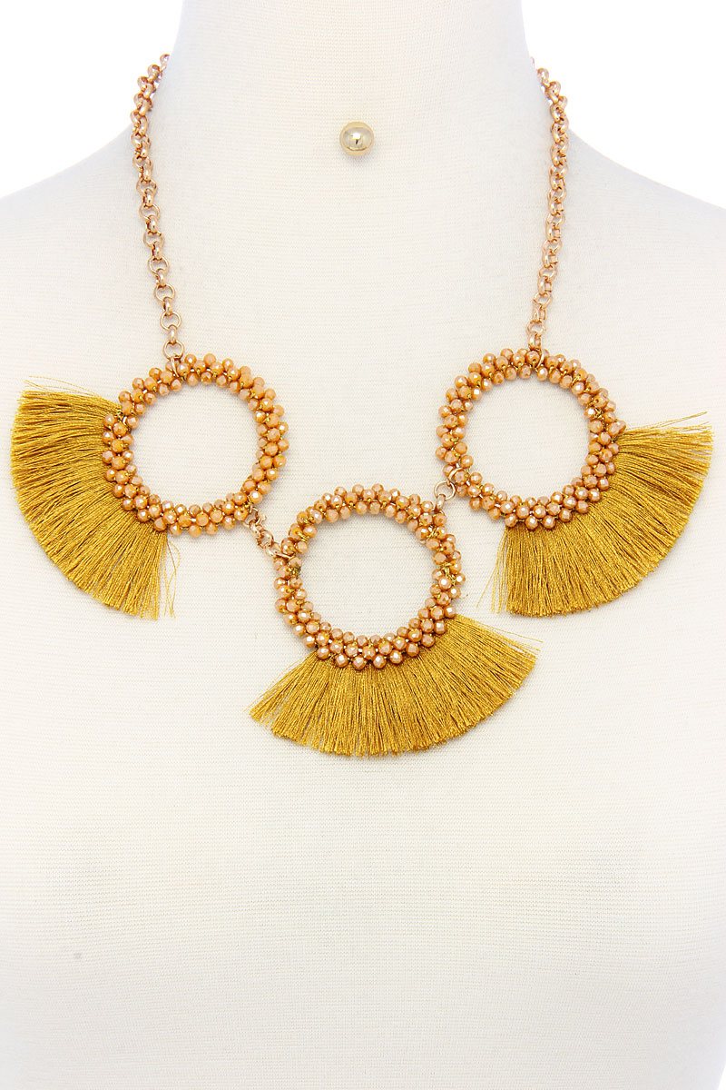 Fashion chunky stylish necklace and earring set - ZLA