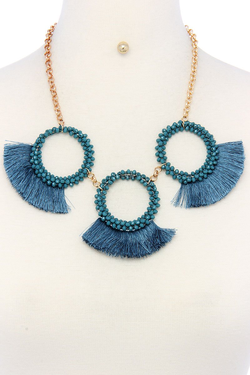 Fashion chunky stylish necklace and earring set - ZLA