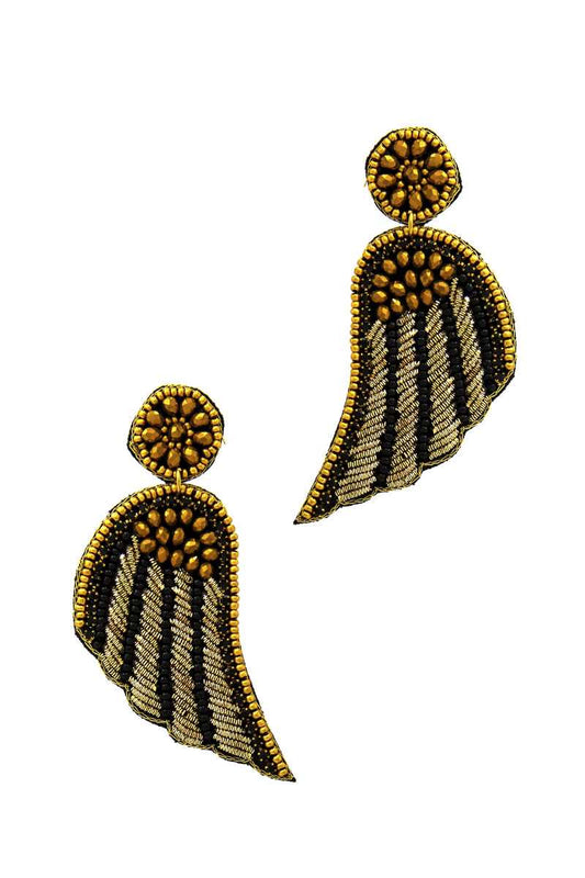 Fashion Modern Wing Patch Drop Earring - ZLA