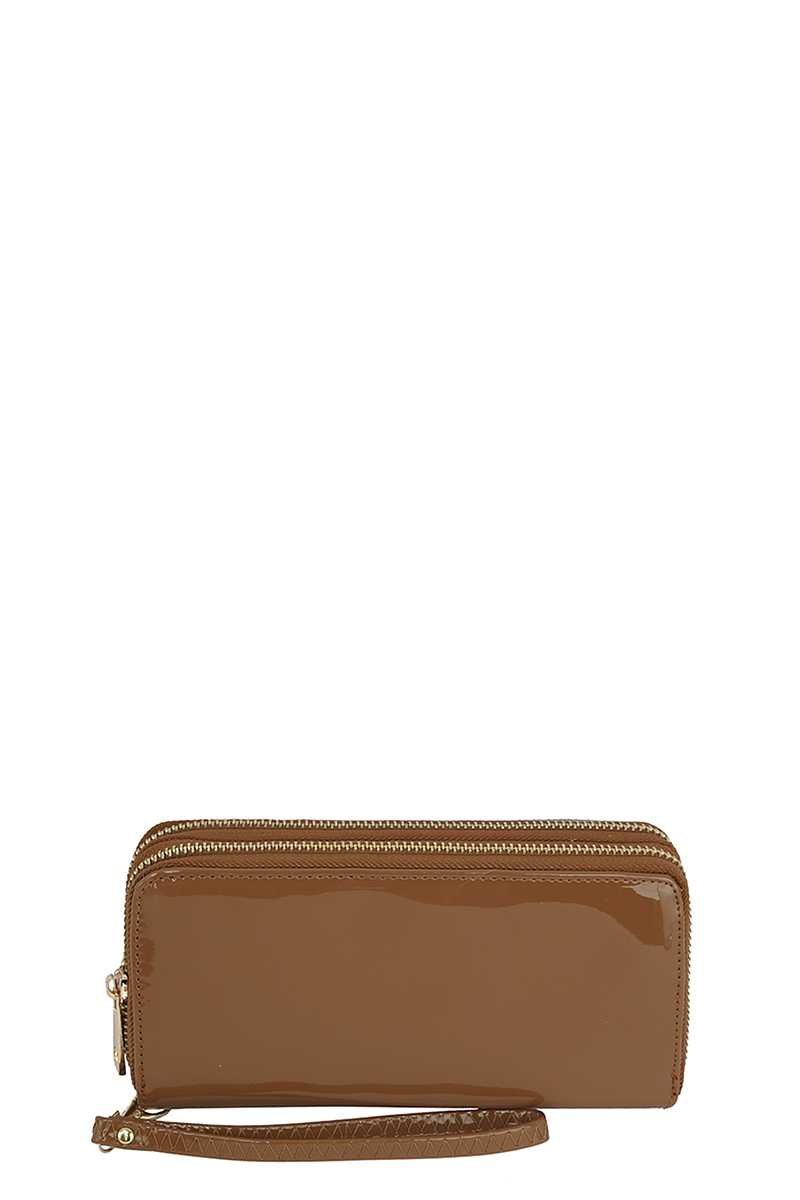 Fashion Smooth Glossy Color Hand Wallet - ZLA
