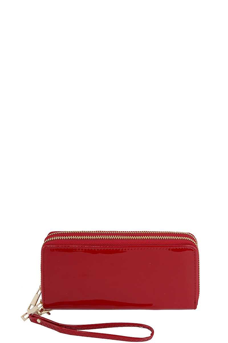 Fashion Smooth Glossy Color Hand Wallet - ZLA