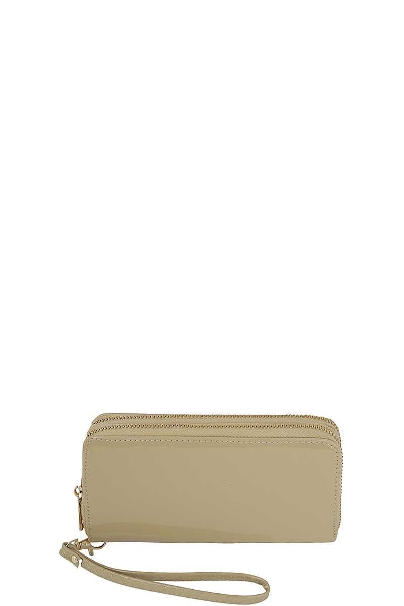 Fashion Smooth Glossy Color Hand Wallet - ZLA