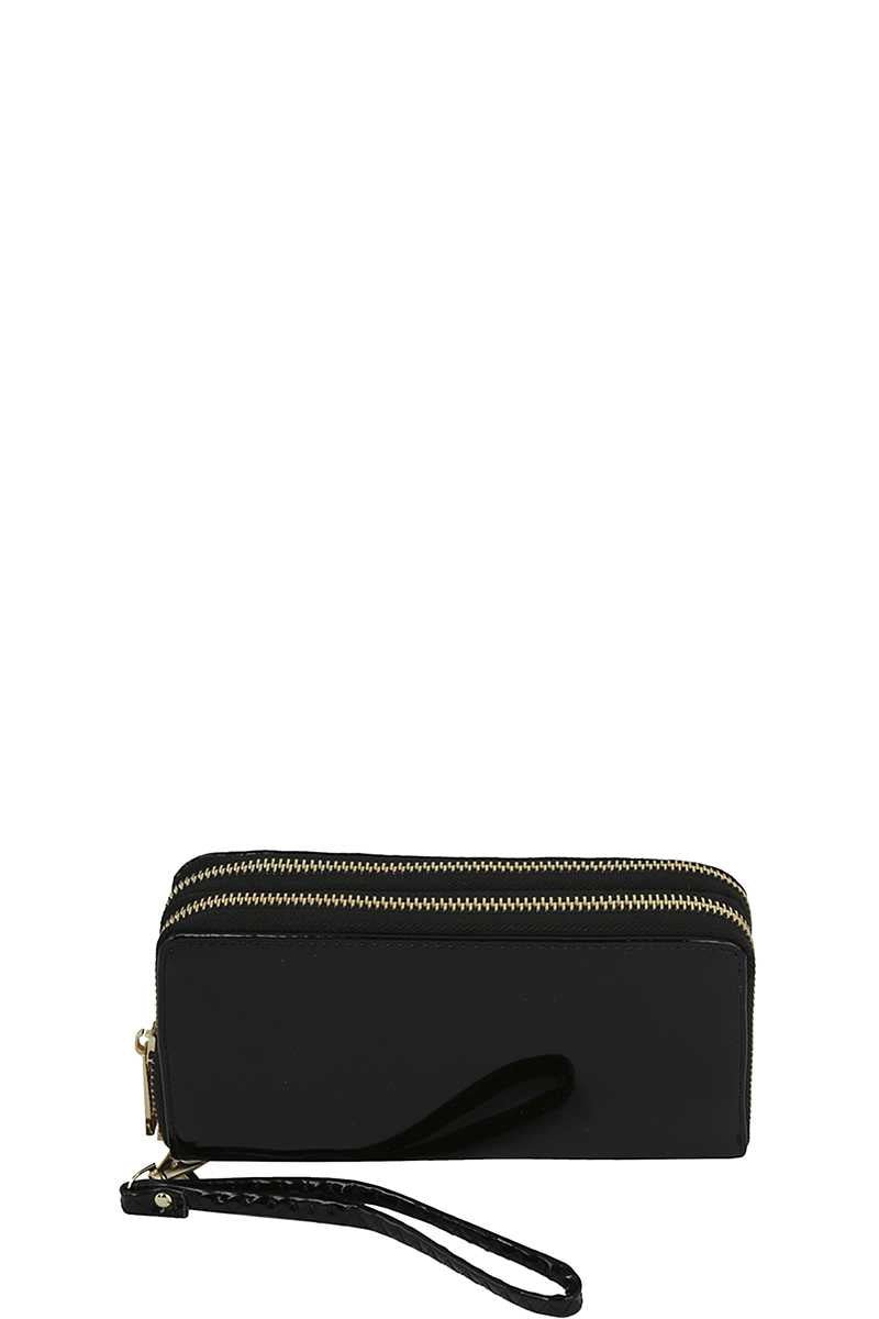 Fashion Smooth Glossy Color Hand Wallet - ZLA