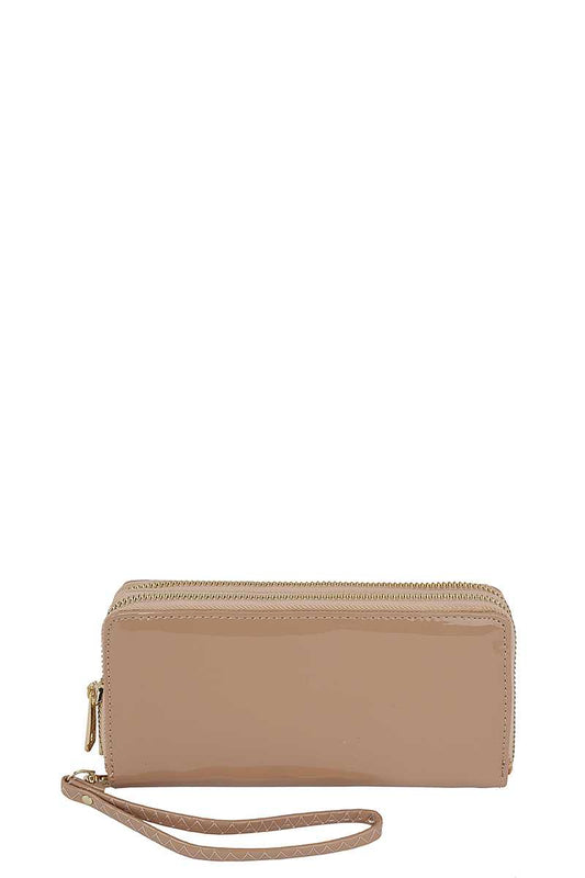 Fashion Smooth Glossy Color Hand Wallet - ZLA