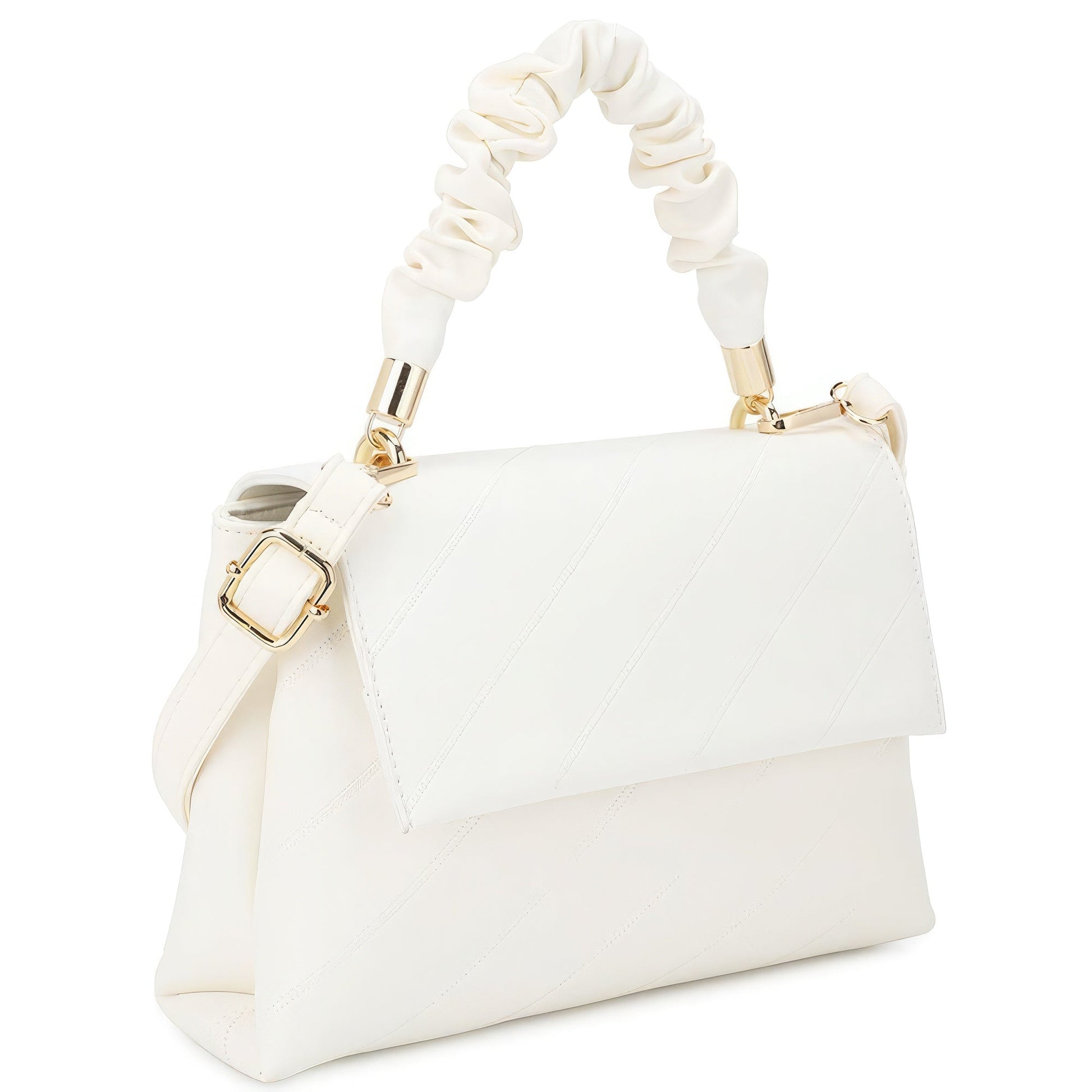 Fashion Smooth Pattern Wrinkle Handle Crossbody Bag - ZLA