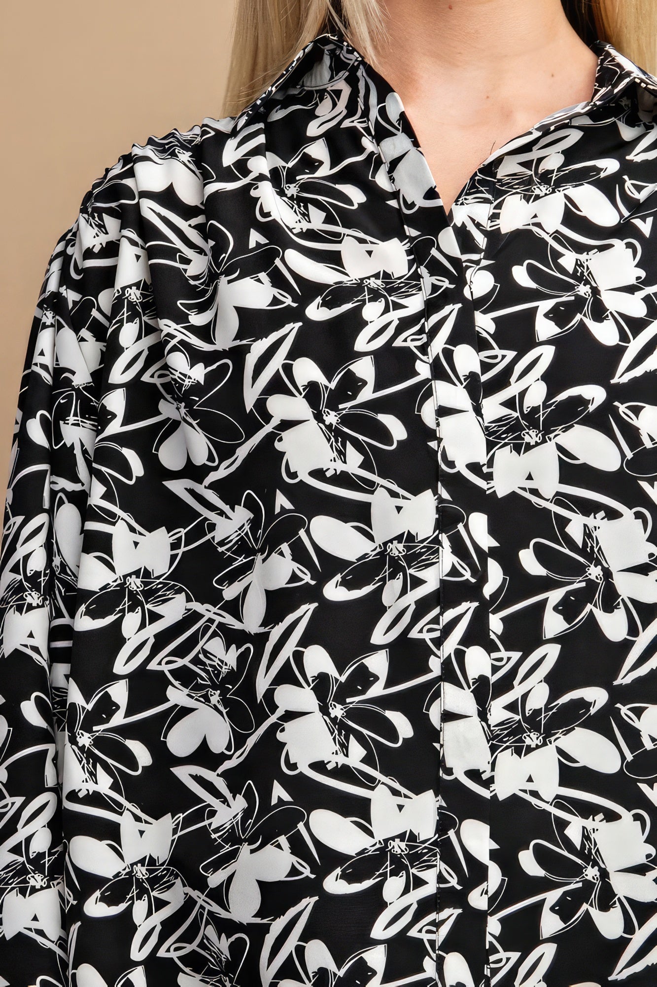 Floral Print Button Down Blouse - Premium  from ZLA - Just $39! Shop now at ZLA