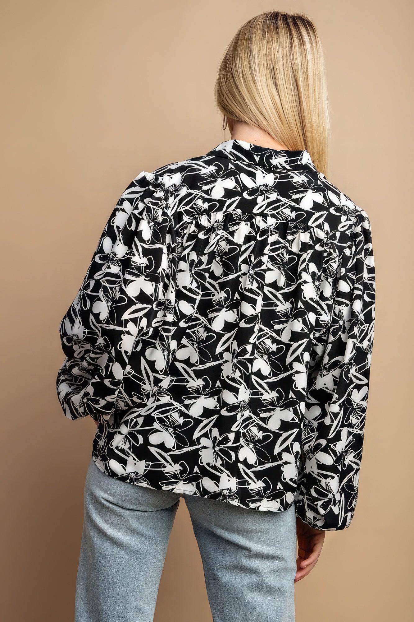 Floral Print Button Down Blouse - Premium  from ZLA - Just $39! Shop now at ZLA