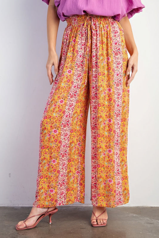Floral Print Gauze Palazzo Pants - Premium  from ZLA - Just $54.50! Shop now at ZLA