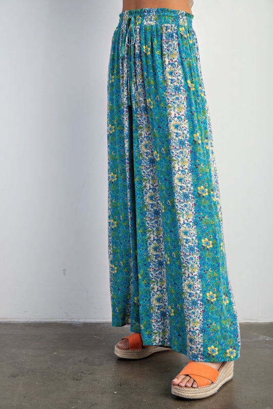 Floral Print Gauze Palazzo Pants - Premium  from ZLA - Just $54.50! Shop now at ZLA