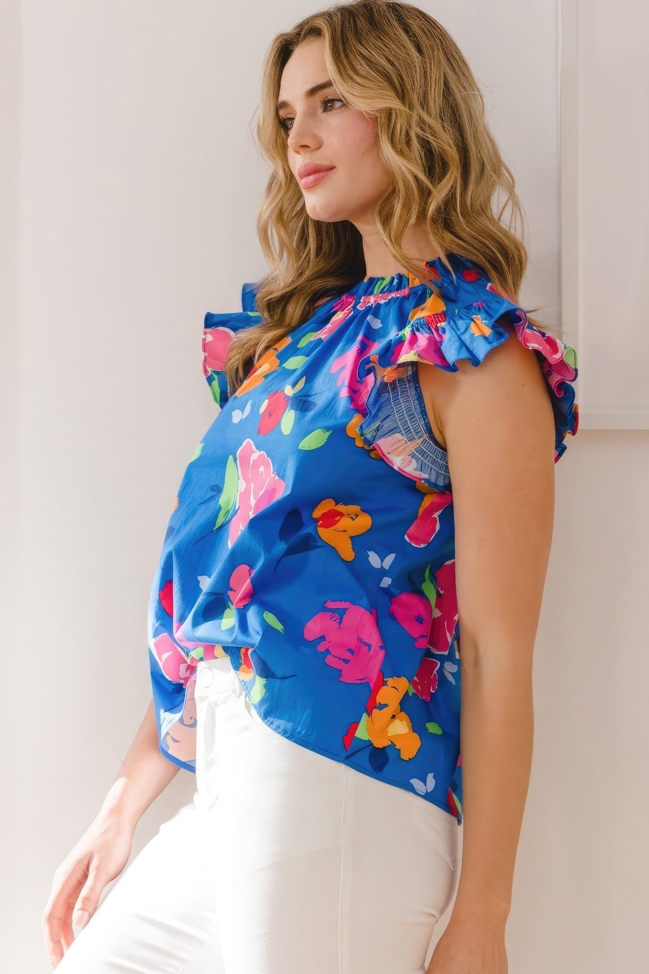 Floral Printed Blouse - Premium  from ZLA - Just $46! Shop now at ZLA