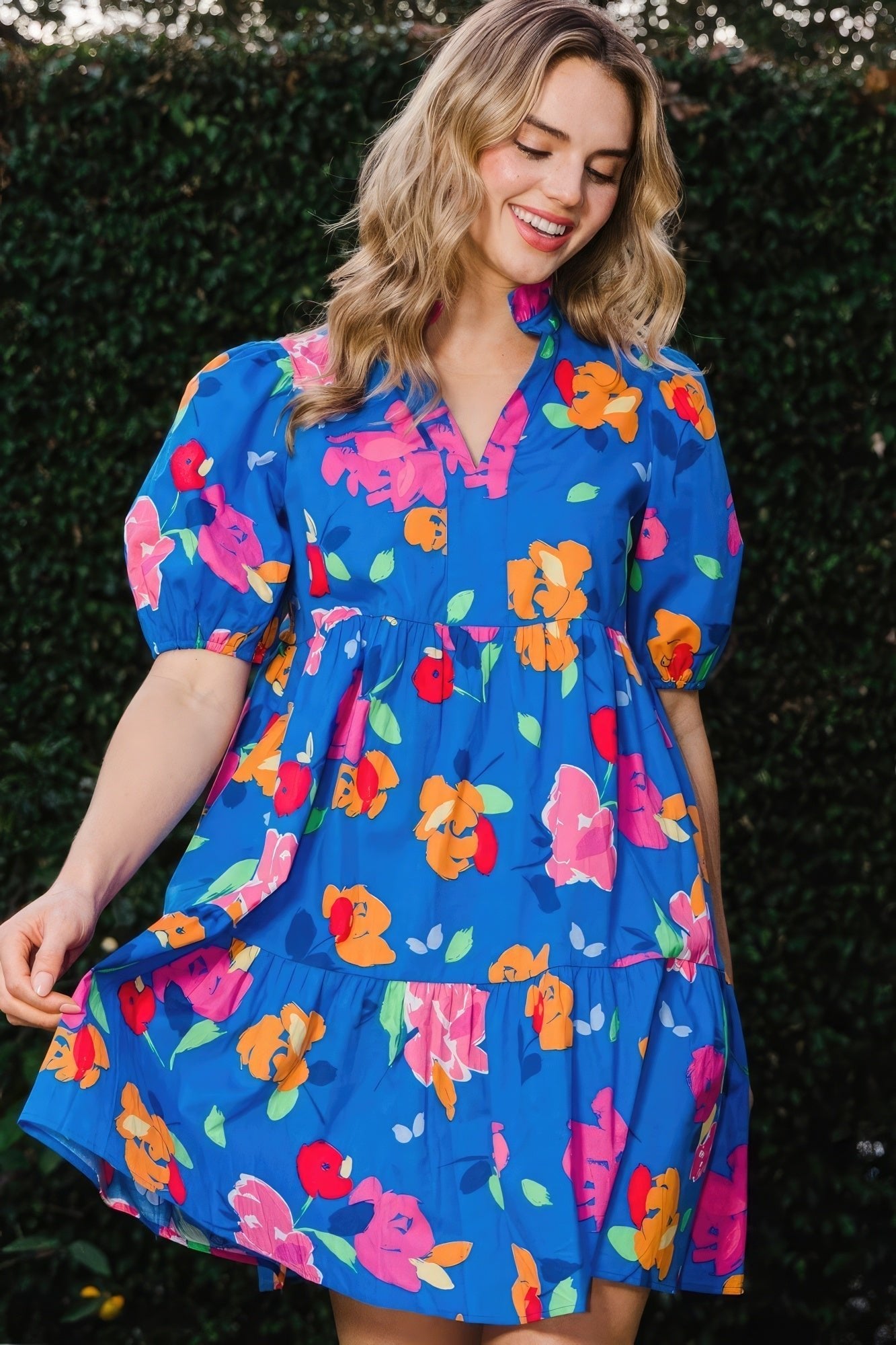 Floral Printed Tiered Mini Dress - Premium  from ZLA - Just $60! Shop now at ZLA