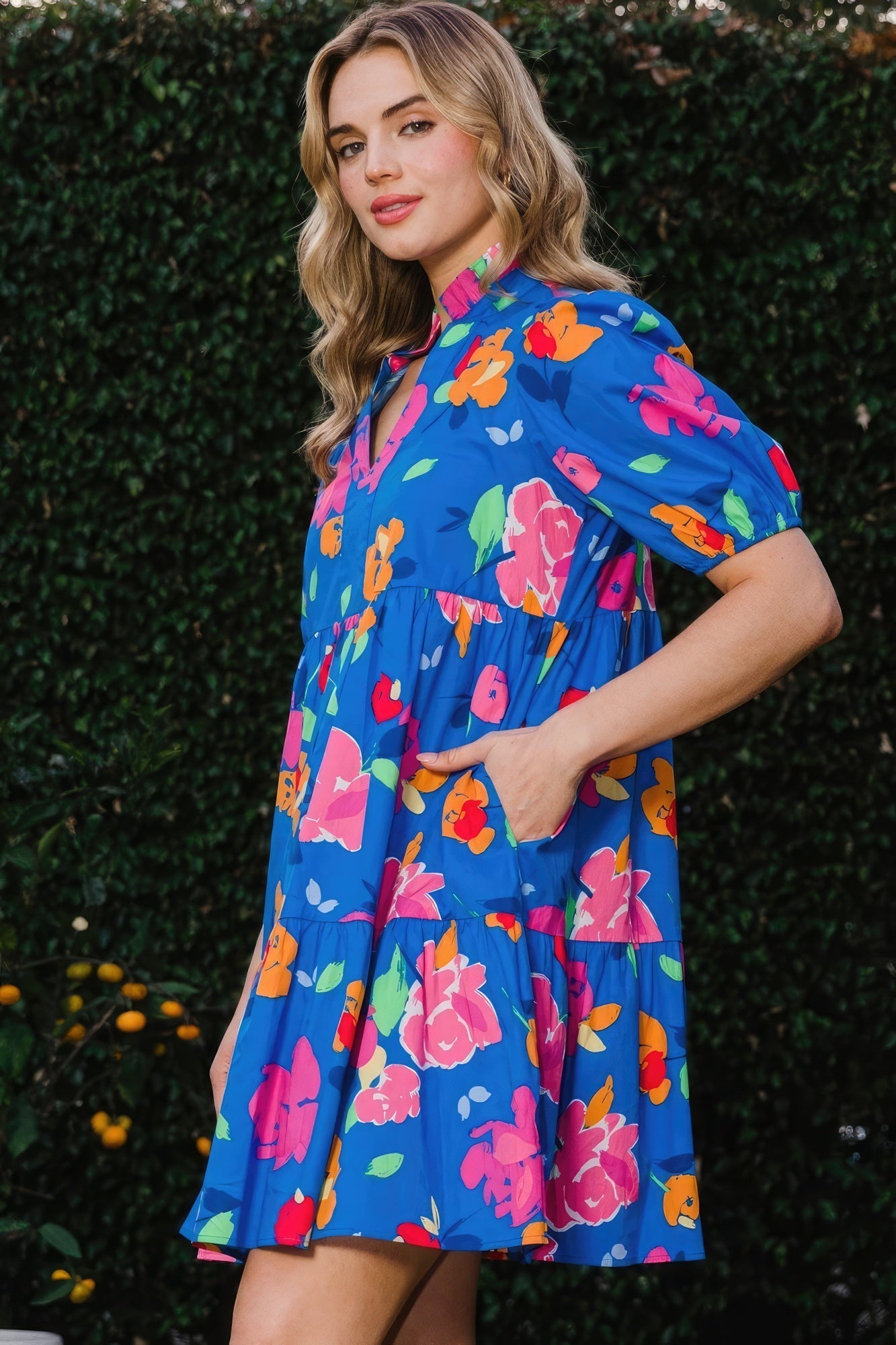 Floral Printed Tiered Mini Dress - Premium  from ZLA - Just $60! Shop now at ZLA