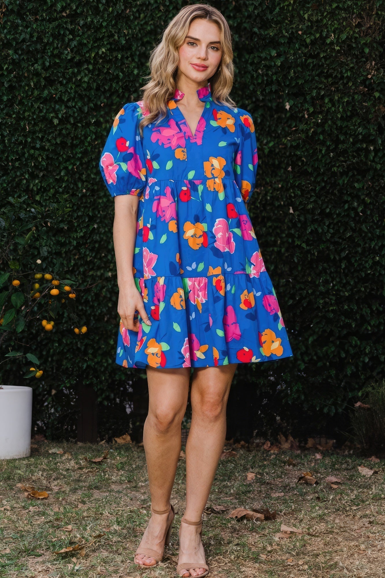Floral Printed Tiered Mini Dress - Premium  from ZLA - Just $60! Shop now at ZLA