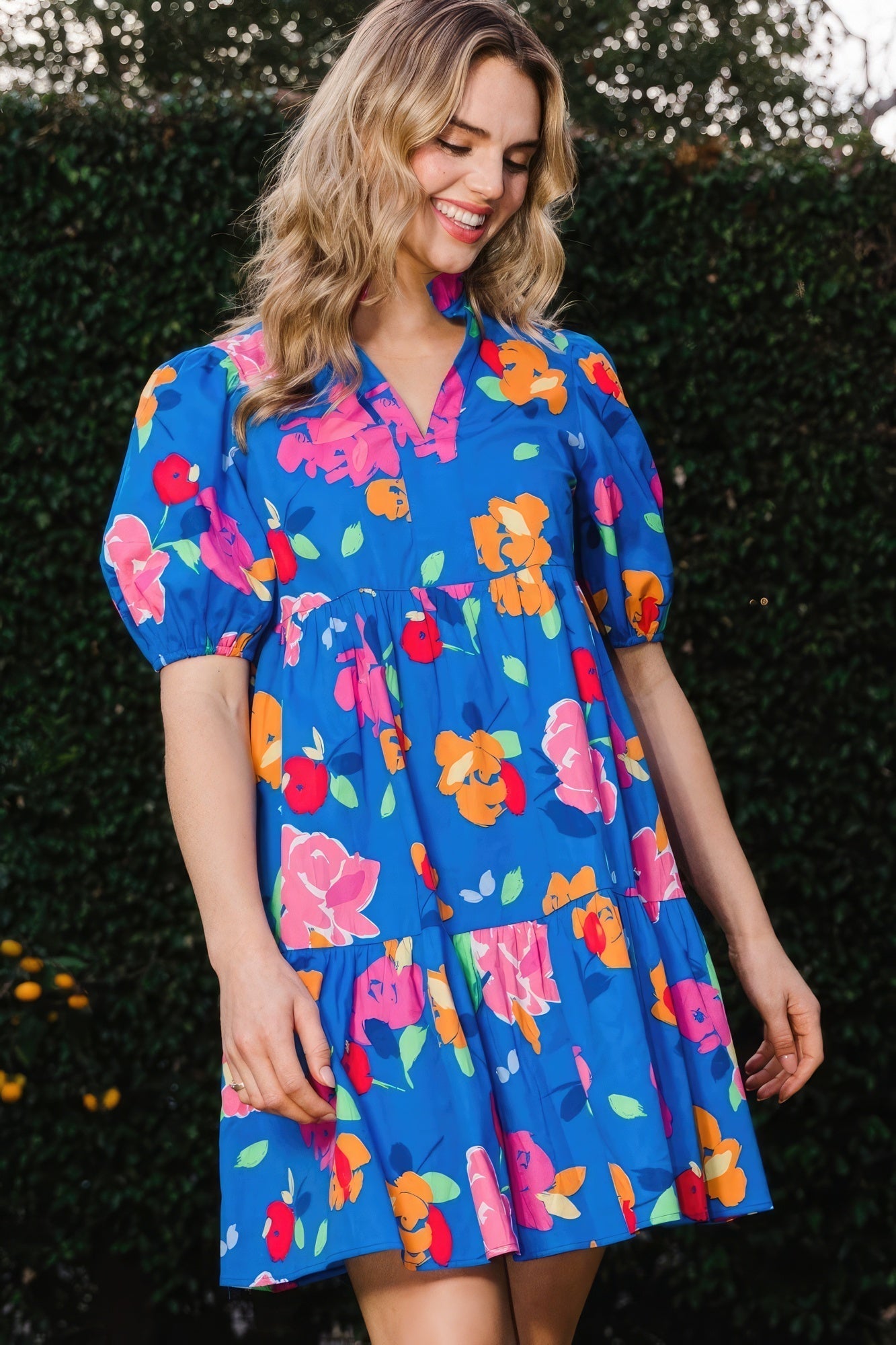 Floral Printed Tiered Mini Dress - Premium  from ZLA - Just $60! Shop now at ZLA